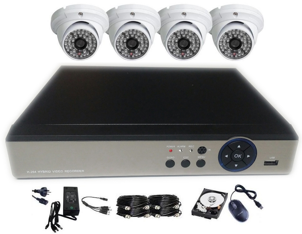 Yaha Full HD CCTV Camera Kit 8 Channel 4 Cameras Security System