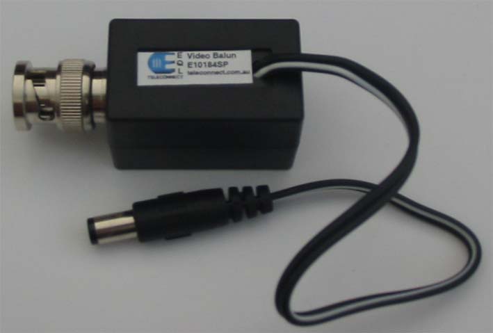 EQL BNC Male Video Balun power Through 2.1MM Plug E10184SP