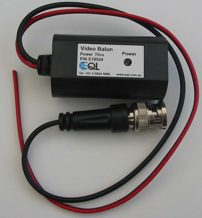 Video Balun BNC Male to RJ45 Video + Power for camera